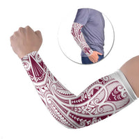 Queensland Maori Rugby Nga Hau e Wha Arm Sleeves White Motif LT9 Set of 2 White - Polynesian Pride