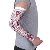 Queensland Maori Rugby Nga Hau e Wha Arm Sleeves White Motif LT9 - Polynesian Pride