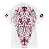 Queensland Maori Rugby Nga Hau e Wha Family Matching Mermaid Dress and Hawaiian Shirt White Motif LT9 - Polynesian Pride