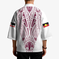 Queensland Maori Rugby Nga Hau e Wha Kimono White Motif LT9 - Polynesian Pride