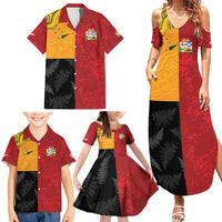 Custom British Lions-AUNZ Family Matching Summer Maxi Dress and Hawaiian Shirt Australia-New Zealand Indigenous Motif LT9 - Polynesian Pride