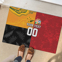 Custom British Lions-AUNZ Rubber Doormat Australia-New Zealand Indigenous Motif