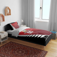 Custom British Lions New Zealand Bedding Set Half Black Fern