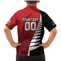 Custom British Lions New Zealand Family Matching Mermaid Dress and Hawaiian Shirt Half Black Fern LT9 - Polynesian Pride