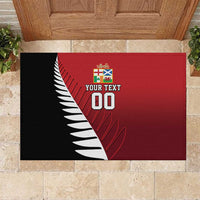 Custom British Lions New Zealand Rubber Doormat Half Black Fern