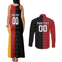 Custom British Lions New Zealand Couples Matching Tank Maxi Dress and Long Sleeve Button Shirt Sporty Style