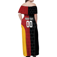 Custom British Lions New Zealand Family Matching Off Shoulder Maxi Dress and Hawaiian Shirt Sporty Style