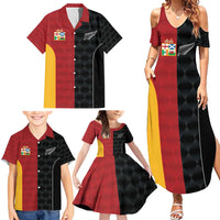 Custom British Lions New Zealand Family Matching Summer Maxi Dress and Hawaiian Shirt Sporty Style LT9 - Polynesian Pride