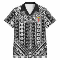 Fiji Custom Rugby National Heritage Hawaiian Shirt Black Traditional Masi Inspired LT9 Black - Polynesian Pride
