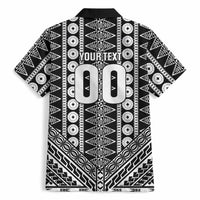 Fiji Custom Rugby National Heritage Hawaiian Shirt Black Traditional Masi Inspired LT9 - Polynesian Pride