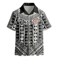 Fiji Custom Rugby National Heritage Kid Hawaiian Shirt Black Traditional Masi Inspired LT9 - Polynesian Pride