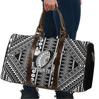 Fiji Custom Rugby National Heritage Travel Bag Black Traditional Masi Inspired