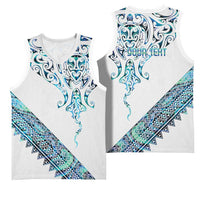 Kahui Whetu Paua shell Kowhaiwhai Taniko Personalised Basketball Jersey Manta Ray Shark-Turtle Maori Tribal Style LT9 - Polynesian Pride