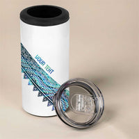 Kahui Whetu Paua shell Kowhaiwhai Taniko Personalised 4 in 1 Can Cooler Tumbler Manta Ray Shark-Turtle Maori Tribal Style LT9 - Polynesian Pride