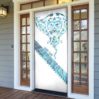 Kahui Whetu Paua shell Kowhaiwhai Taniko Personalised Door Cover Manta Ray Shark-Turtle Maori Tribal Style LT9 - Polynesian Pride