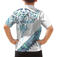 Kahui Whetu Paua shell Kowhaiwhai Taniko Personalised Family Matching Mermaid Dress and Hawaiian Shirt Manta Ray Shark-Turtle Maori Tribal Style LT9 - Polynesian Pride