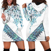 Kahui Whetu Paua shell Kowhaiwhai Taniko Personalised Hoodie Dress Manta Ray Shark-Turtle Maori Tribal Style LT9 - Polynesian Pride