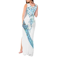 Kahui Whetu Paua shell Kowhaiwhai Taniko Personalised Tank Maxi Dress Manta Ray Shark-Turtle Maori Tribal Style
