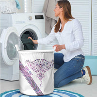 Mawhero Paua shell Kowhaiwhai Taniko Personalised Laundry Basket Manta Ray Shark-Turtle Maori Tribal Style