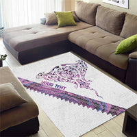 Mawhero Paua shell Kowhaiwhai Taniko Personalised Area Rug Manta Ray Shark-Turtle Maori Tribal Style