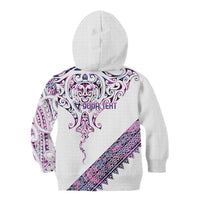 Mawhero Paua shell Kowhaiwhai Taniko Personalised Kid Hoodie Manta Ray Shark-Turtle Maori Tribal Style