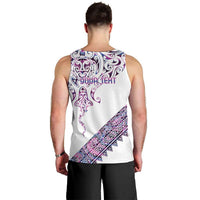 Mawhero Paua shell Kowhaiwhai Taniko Personalised Men Tank Top Manta Ray Shark-Turtle Maori Tribal Style