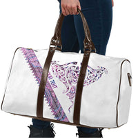Mawhero Paua shell Kowhaiwhai Taniko Personalised Travel Bag Manta Ray Shark-Turtle Maori Tribal Style