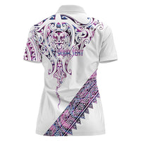Mawhero Paua shell Kowhaiwhai Taniko Personalised Women Polo Shirt Manta Ray Shark-Turtle Maori Tribal Style LT9 - Polynesian Pride