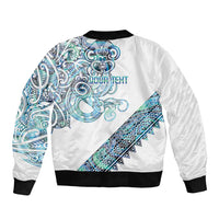 Kahui Whetu Paua shell Kowhaiwhai Taniko Personalised Bomber Jacket Taniwha Maori Tribal Style