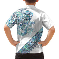 Kahui Whetu Paua shell Kowhaiwhai Taniko Personalised Family Matching Puletasi and Hawaiian Shirt Taniwha Maori Tribal Style LT9 - Polynesian Pride