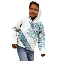 Kahui Whetu Paua shell Kowhaiwhai Taniko Personalised Kid Hoodie Taniwha Maori Tribal Style LT9 - Polynesian Pride