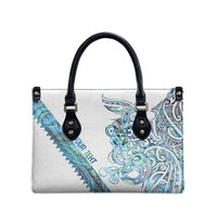 Kahui Whetu Paua shell Kowhaiwhai Taniko Personalised Leather Bag Taniwha Maori Tribal Style