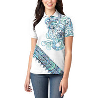 Kahui Whetu Paua shell Kowhaiwhai Taniko Personalised Women Polo Shirt Taniwha Maori Tribal Style LT9 - Polynesian Pride
