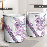 Mawhero Paua shell Kowhaiwhai Taniko Personalised Laundry Basket Taniwha Maori Tribal Style