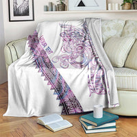 Mawhero Paua shell Kowhaiwhai Taniko Personalised Blanket Taniwha Maori Tribal Style