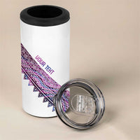 Mawhero Paua shell Kowhaiwhai Taniko Personalised 4 in 1 Can Cooler Tumbler Taniwha Maori Tribal Style LT9 - Polynesian Pride