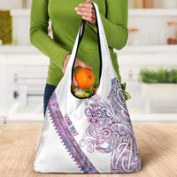 Mawhero Paua shell Kowhaiwhai Taniko Personalised Grocery Bag Taniwha Maori Tribal Style