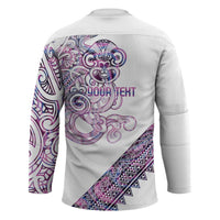 Mawhero Paua shell Kowhaiwhai Taniko Personalised Hockey Jersey Taniwha Maori Tribal Style