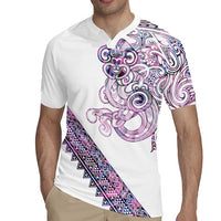 Mawhero Paua shell Kowhaiwhai Taniko Personalised Rugby Jersey Taniwha Maori Tribal Style