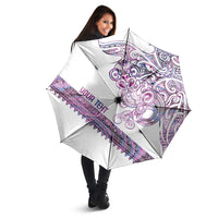 Mawhero Paua shell Kowhaiwhai Taniko Personalised Umbrella Taniwha Maori Tribal Style LT9 - Polynesian Pride