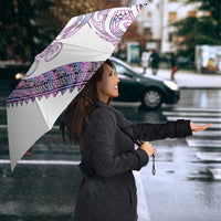 Mawhero Paua shell Kowhaiwhai Taniko Personalised Umbrella Taniwha Maori Tribal Style LT9 - Polynesian Pride