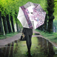 Mawhero Paua shell Kowhaiwhai Taniko Personalised Umbrella Taniwha Maori Tribal Style LT9 - Polynesian Pride