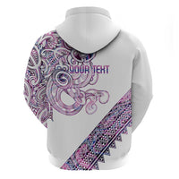 Mawhero Paua shell Kowhaiwhai Taniko Personalised Zip Hoodie Taniwha Maori Tribal Style LT9 - Polynesian Pride