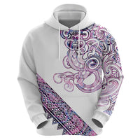 Mawhero Paua shell Kowhaiwhai Taniko Personalised Zip Hoodie Taniwha Maori Tribal Style LT9 - Polynesian Pride