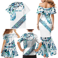 Kahui Whetu Paua shell Kowhaiwhai Taniko Personalised Family Matching Mermaid Dress and Hawaiian Shirt Turtle Tattoo Maori Tribal Style LT9 - Polynesian Pride