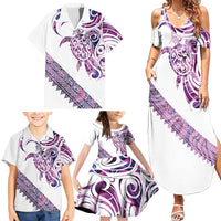 Mawhero Paua shell Kowhaiwhai Taniko Personalised Family Matching Summer Maxi Dress and Hawaiian Shirt Turtle Tattoo Maori Tribal Style LT9 - Polynesian Pride