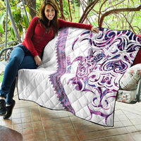 Mawhero Paua shell Kowhaiwhai Taniko Personalised Quilt Turtle Tattoo Maori Tribal Style