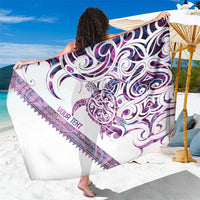 Mawhero Paua shell Kowhaiwhai Taniko Personalised Sarong Turtle Tattoo Maori Tribal Style
