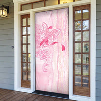 Breast Cancer Awareness Door Cover Maile Pikake Lokelani Crown Flower Lei Inspired