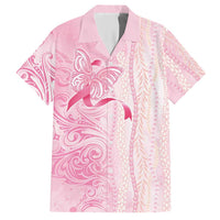 Breast Cancer Awareness Hawaiian Shirt Maile Pikake Lokelani Crown Flower Lei Inspired